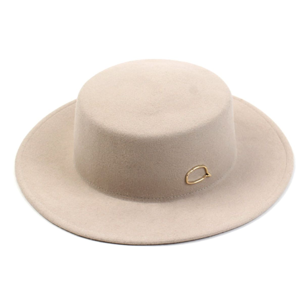 유니버셜 케미스트리(UNIVERSAL CHEMISTRY) Gold Bubble Flat Wool Ivory Fedora 울페도라