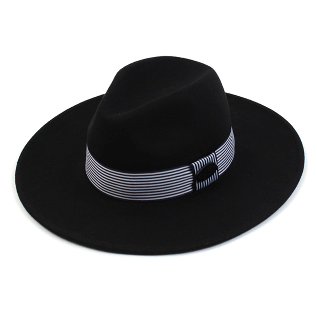 유니버셜 케미스트리(UNIVERSAL CHEMISTRY) NV Stripe Line Wool Black Fedora 울페도라