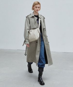 OVERSIZED DOUBLE TRENCH COAT_KHAKI