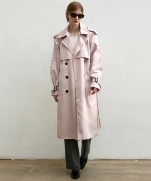 OVERSIZED DOUBLE TRENCH COAT_LIGHT PINK