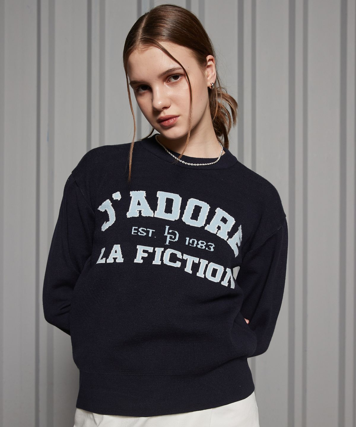 라티젠(LARTIGENT) LR JADORE KNIT(NAVY)
