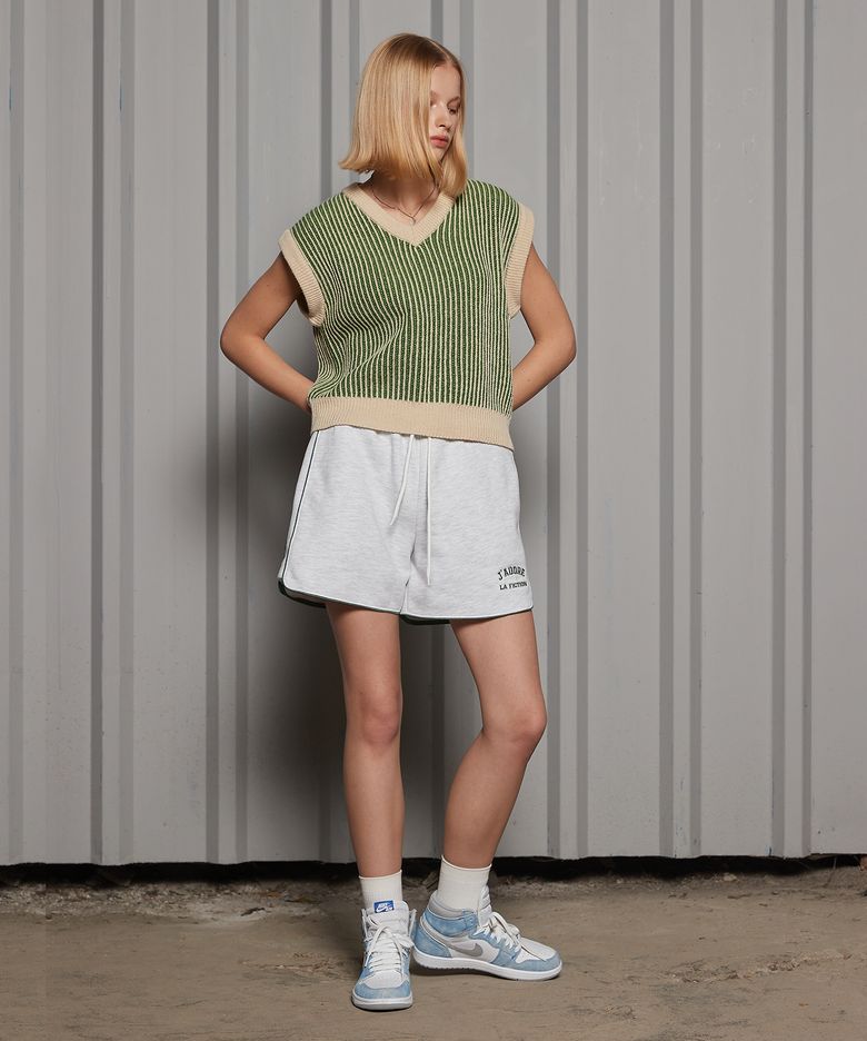 LR JADORE PIPING SHORTS(GRAY)