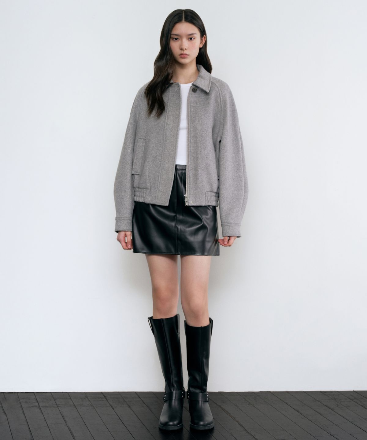 무신사 스탠다드 우먼(MUSINSA STANDARD WOMAN) 우먼즈 신세틱 레더 미니 스커트 [블랙]