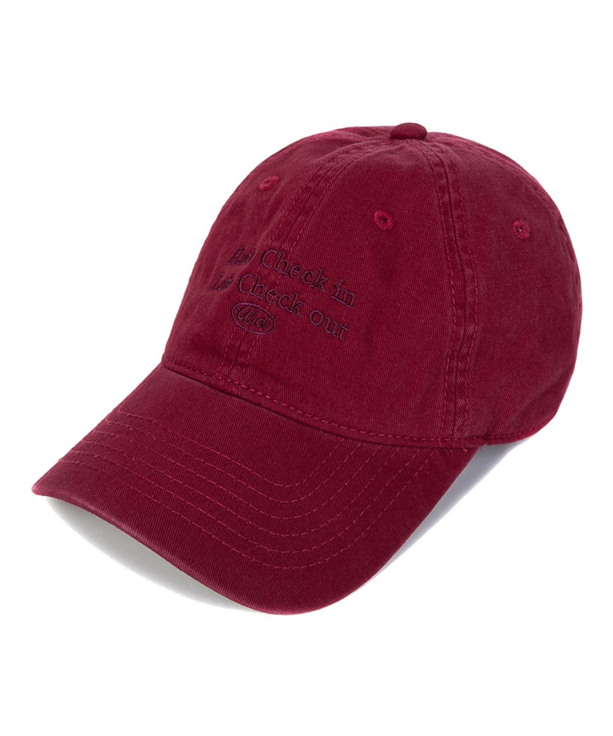 윅(WICK) BG284CAP566_Check In Washing Cap_Burgundy