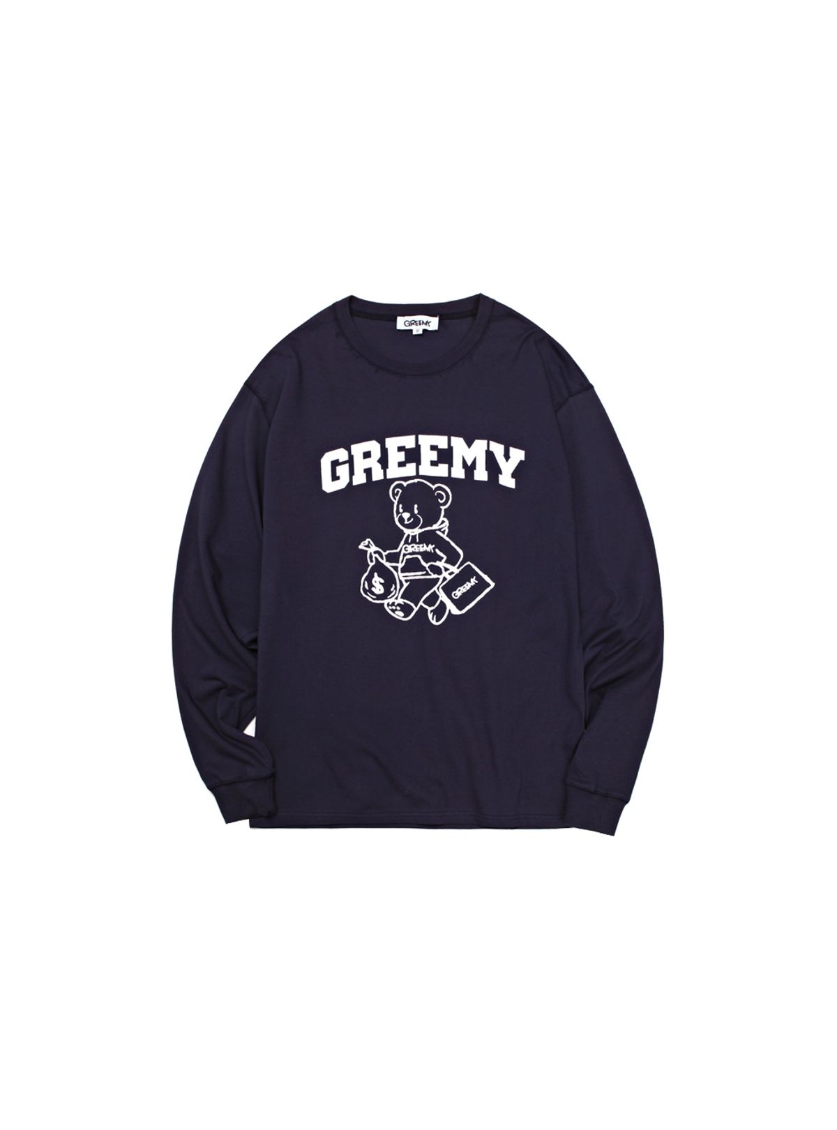 그리미(GREEMY) BEAR LONG SLEEVE T-SHIRTS(NAVY)
