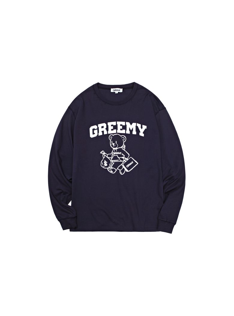 BEAR LONG SLEEVE T-SHIRTS(NAVY)