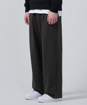 원턱 와이드 스웨트팬츠 다크그레이