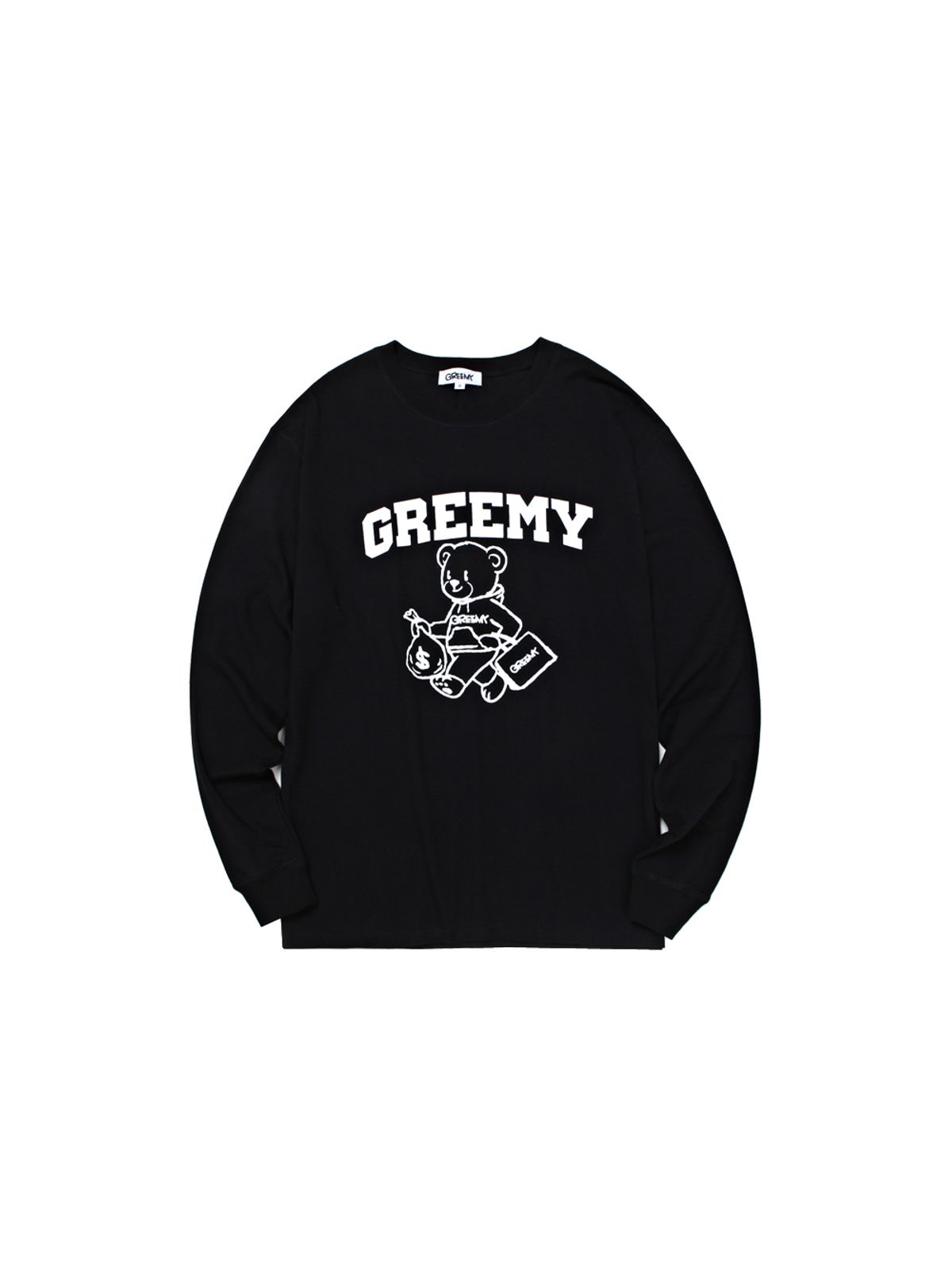 그리미(GREEMY) BEAR LONG SLEEVE T-SHIRTS(BLACK)