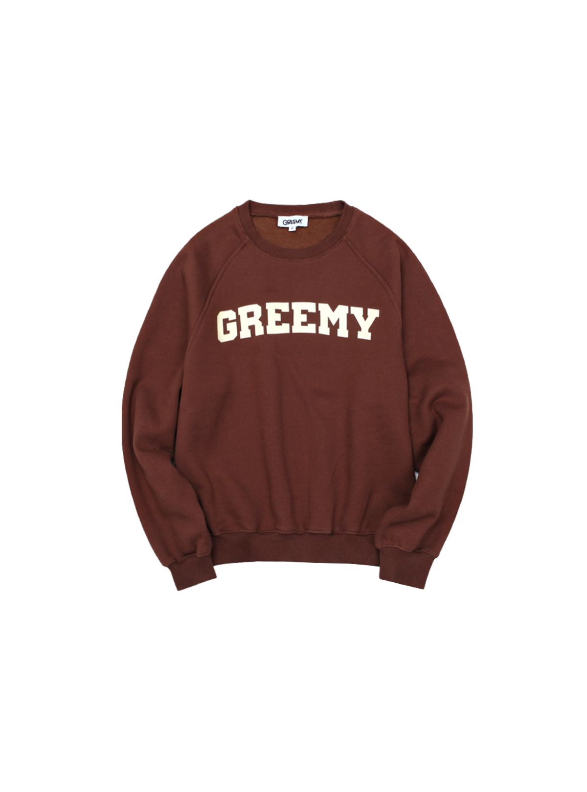 그리미(GREEMY) OLD SCHOOL LOGO SWEATSHIRTS(BROWN)