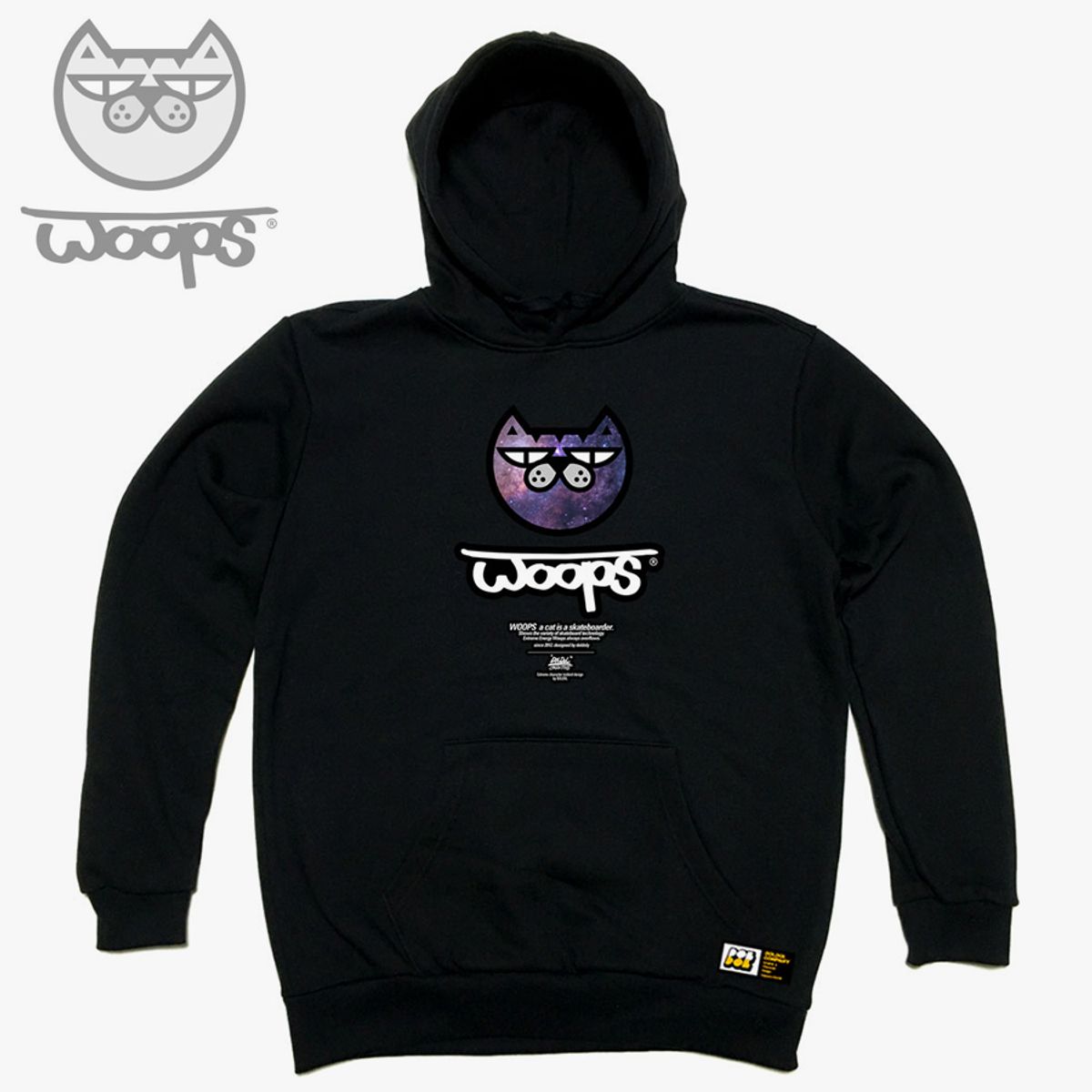 돌돌(DOLDOL) WOOPS_HOODY_96 스케이트보드 고양이 웁스 캐릭터 후드티 후디