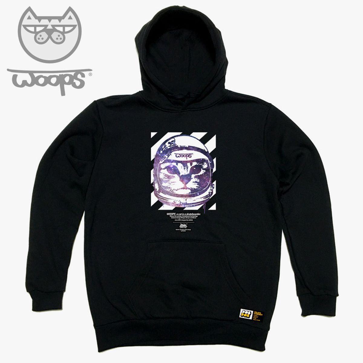 돌돌(DOLDOL) WOOPS_HOODY_94 스케이트보드 고양이 웁스 캐릭터 후드티 후디