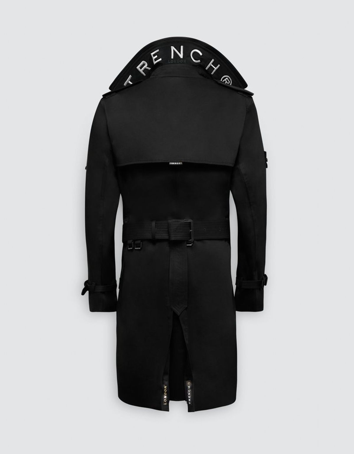 트렌치런던(TRENCH LONDON) 킹 클래식 트렌치 코트 (BLACK/BLACK/WHITE)