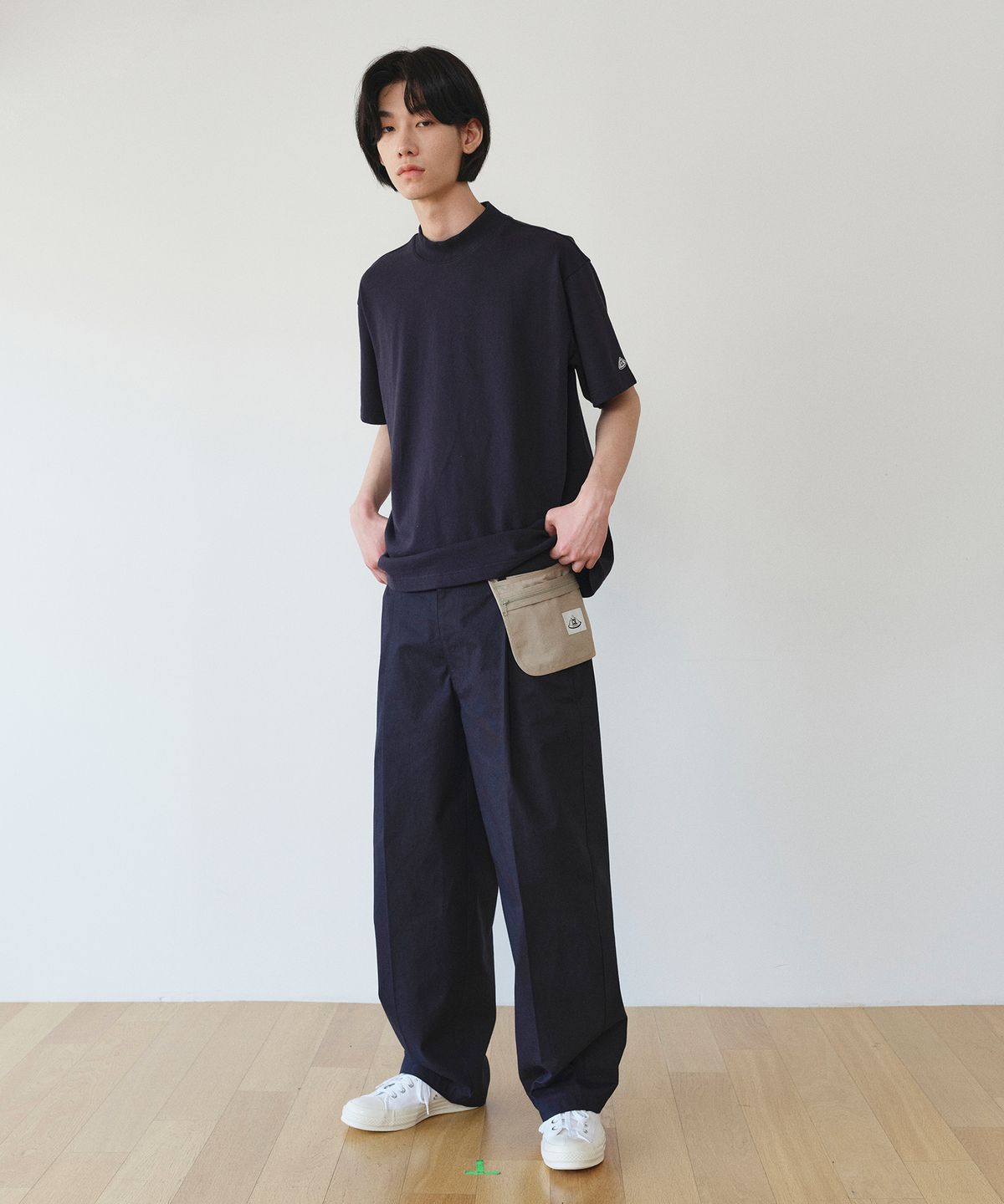 차마스포츠랩(CHAMASPORTSLAB) CSL POCKET TUCK WIDE PANTS-NAVY