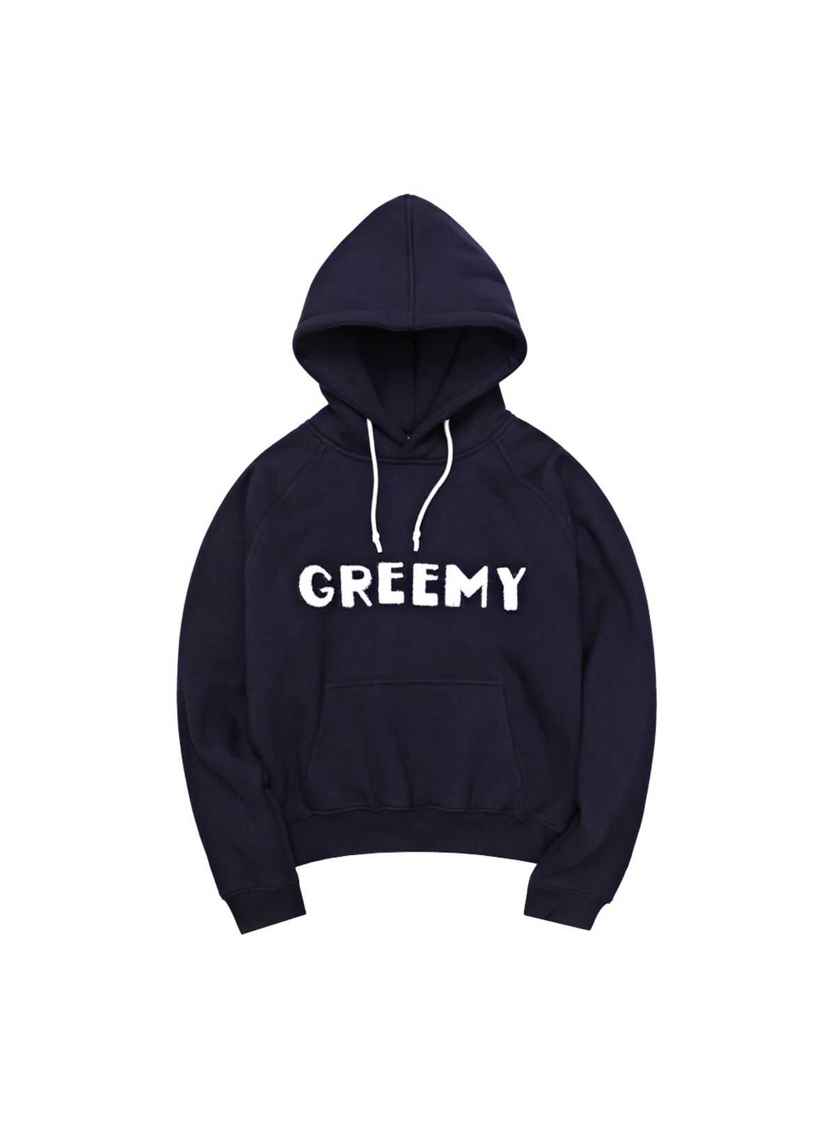 그리미(GREEMY) BOOKLE LOGO HOODIE(NAVY)