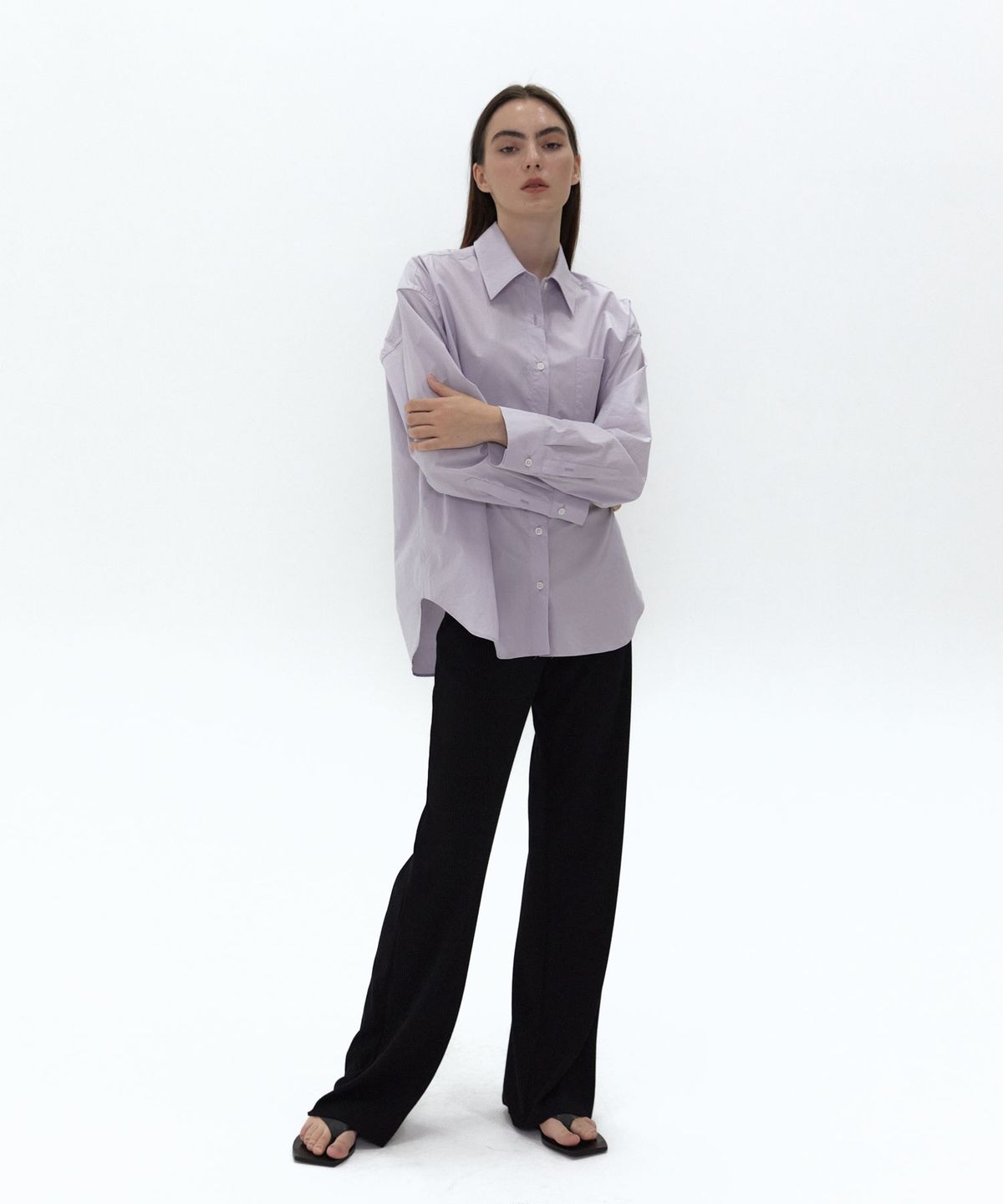38컴온커먼(38COMEONCOMMON) 21AU RIB KNIT PANTS (BLACK)