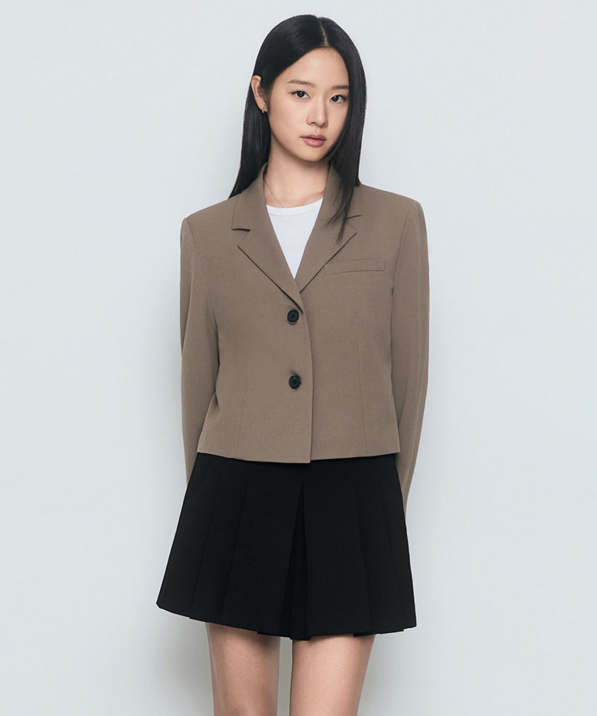 무신사 스탠다드 우먼(MUSINSA STANDARD WOMAN) 우먼즈 크롭 블레이저 [더스티 베이지]