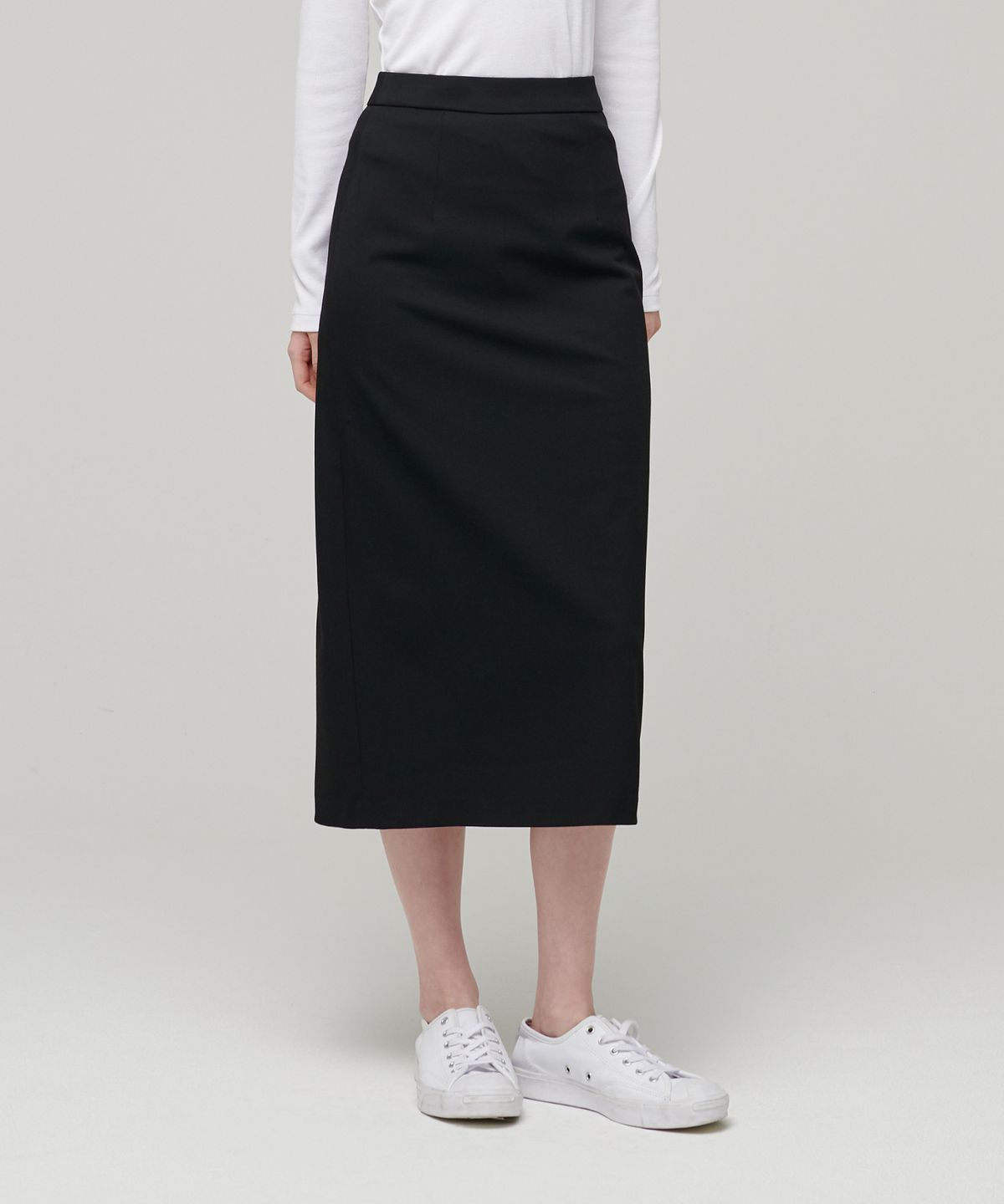 무신사 스탠다드 우먼(MUSINSA STANDARD WOMAN) 우먼즈 하이 웨이스트 롱 스커트 [블랙]