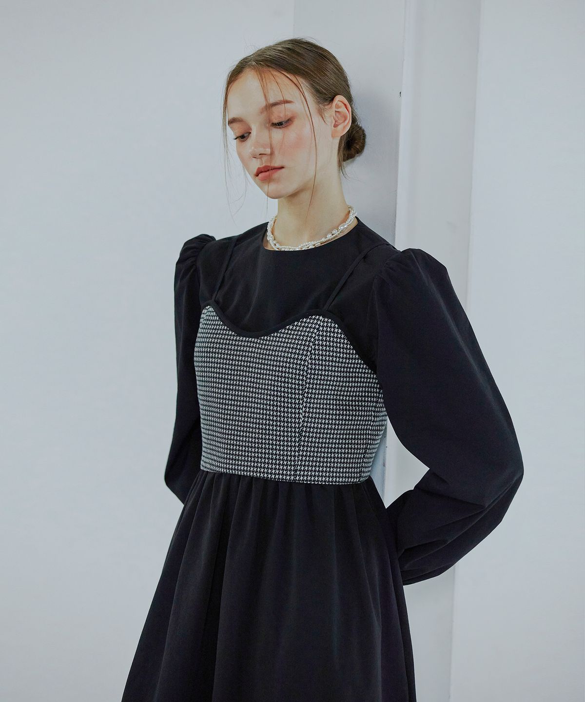에트몽(ETMON) Bustier Set Dress  Black