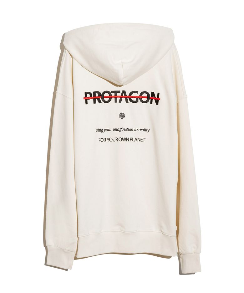 Parallel Line Logo Hoodie (Ivory)