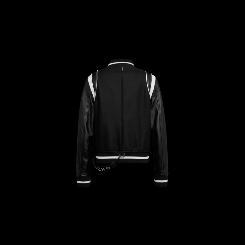 스타디움  레더 재킷 (BLACK/BLACK/WHTIE)