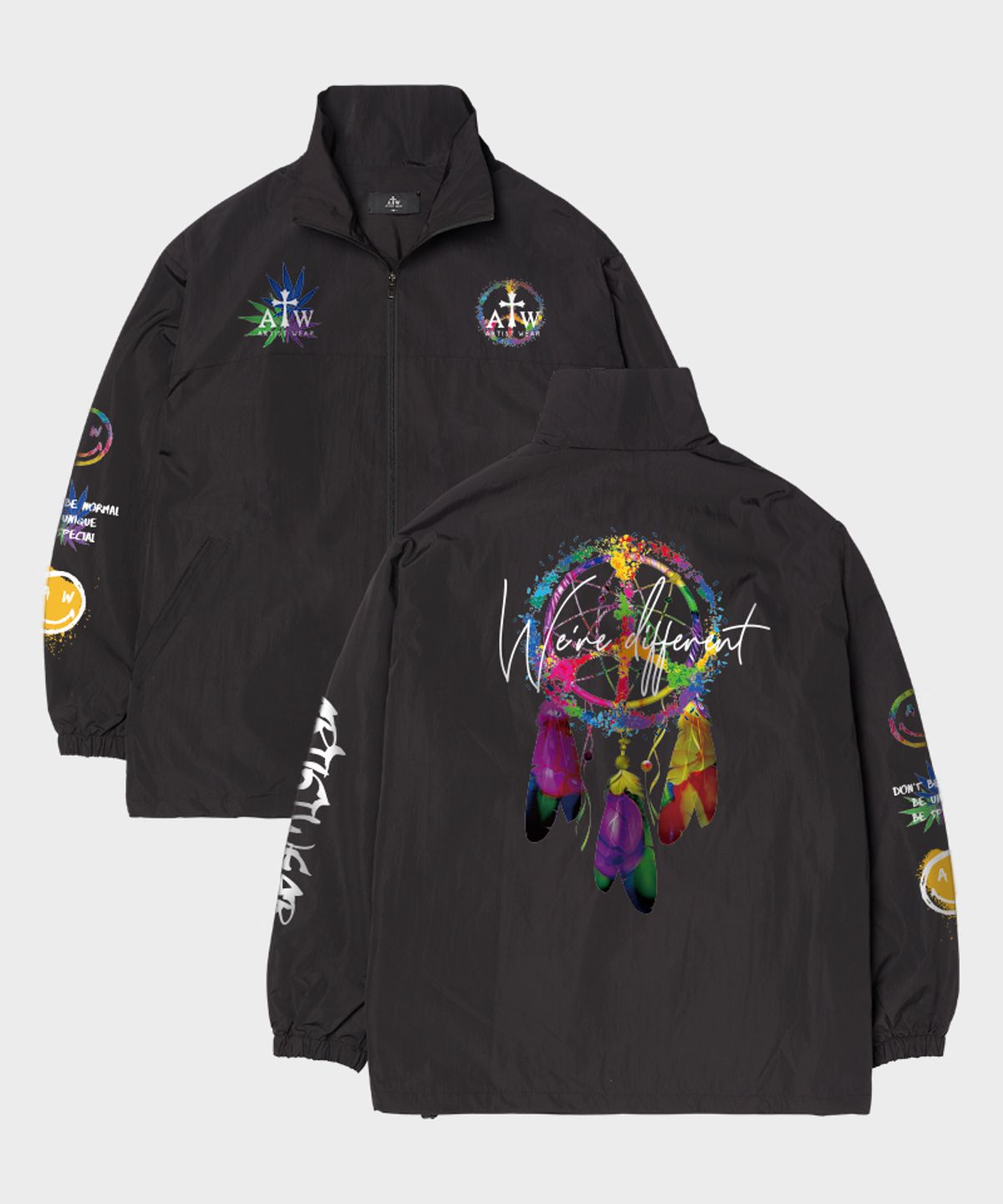 아티스트웨어(ARTISTWEAR) [ATW] 디퍼런트 우븐 오버핏 바람막이 아노락 자켓