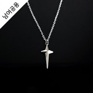[남여공용] 써지컬스틸 입체쉐입 cross 데일리목걸이 / GHMN-274