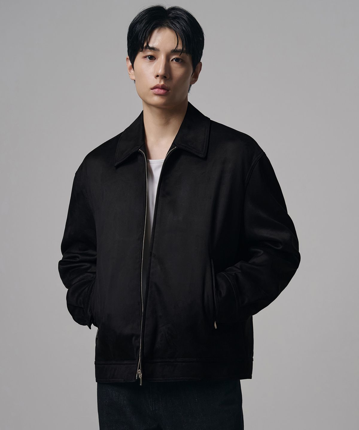 드로우핏(DRAW FIT) 리에디션 스웨이드 자켓 [BLACK]