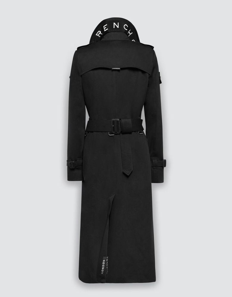 슬론 트렌치 코트(BLACK/BLACK/WHITE)