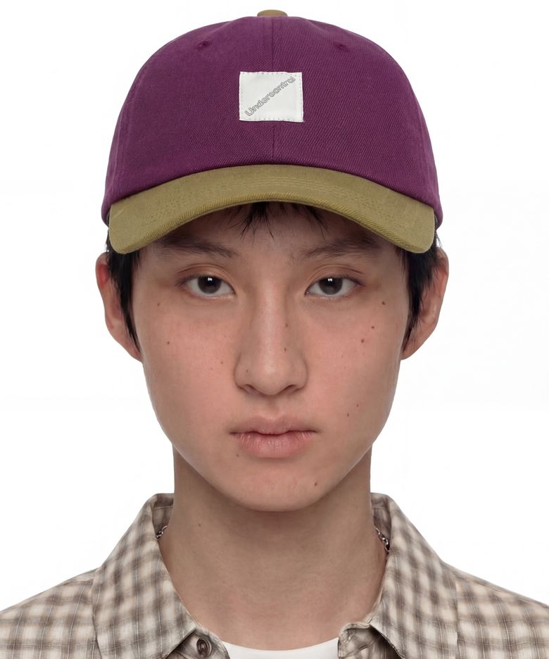 워싱 코튼 볼캡 V SQUARE / WASHED B B / PURPLE LIME