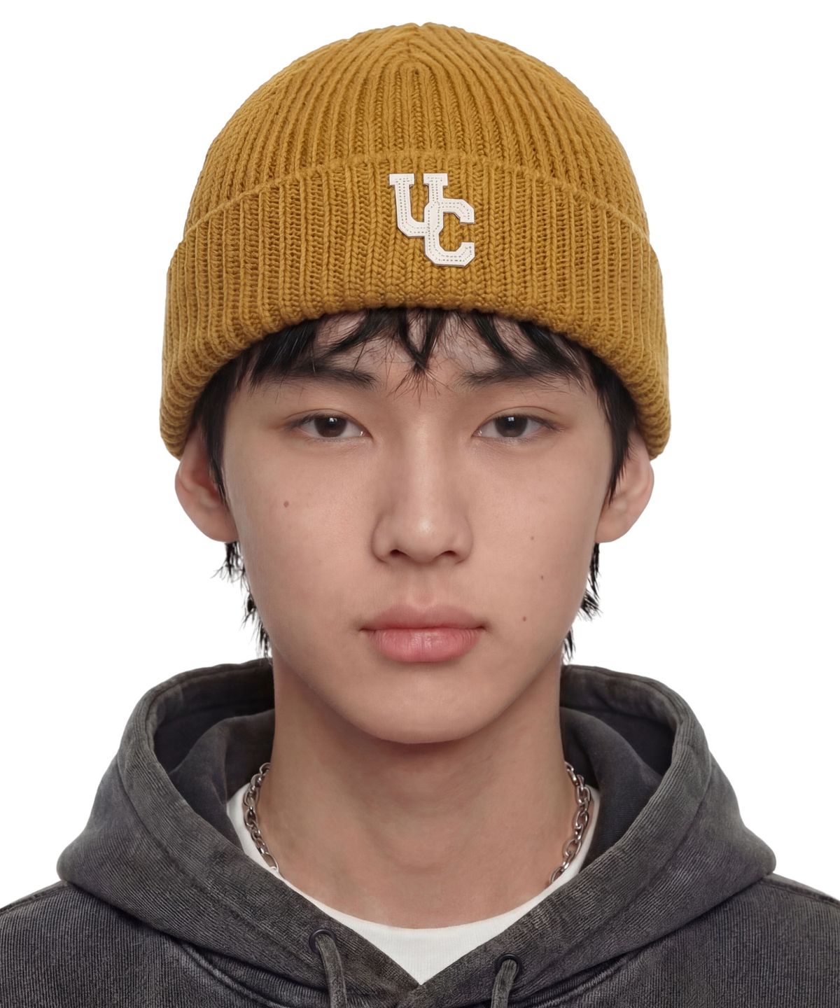 언더컨트롤(UNDERCONTROL) 슬림핏 비니 BEANIE / FLEX / UC OVERLAP / MUSTARD