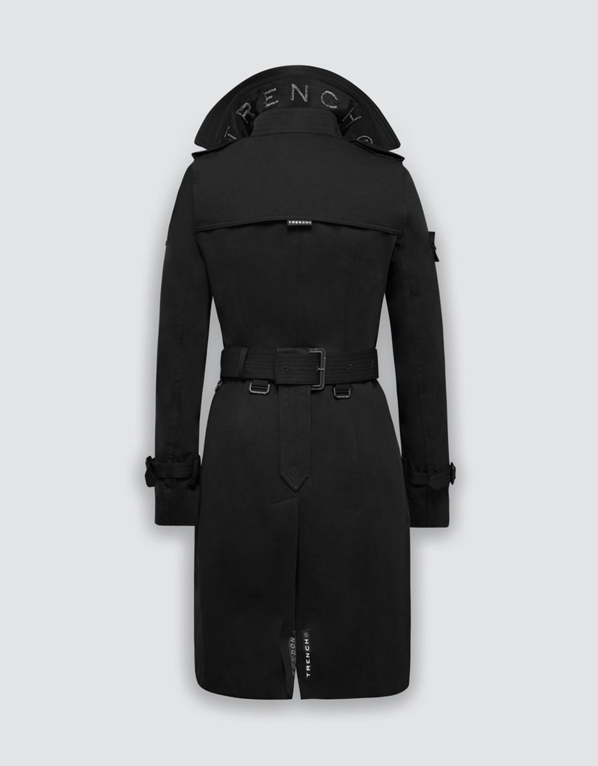 트렌치런던(TRENCH LONDON) 퀸 클래식 트렌치 코트 (BLACK/BLACK/GRANITE)