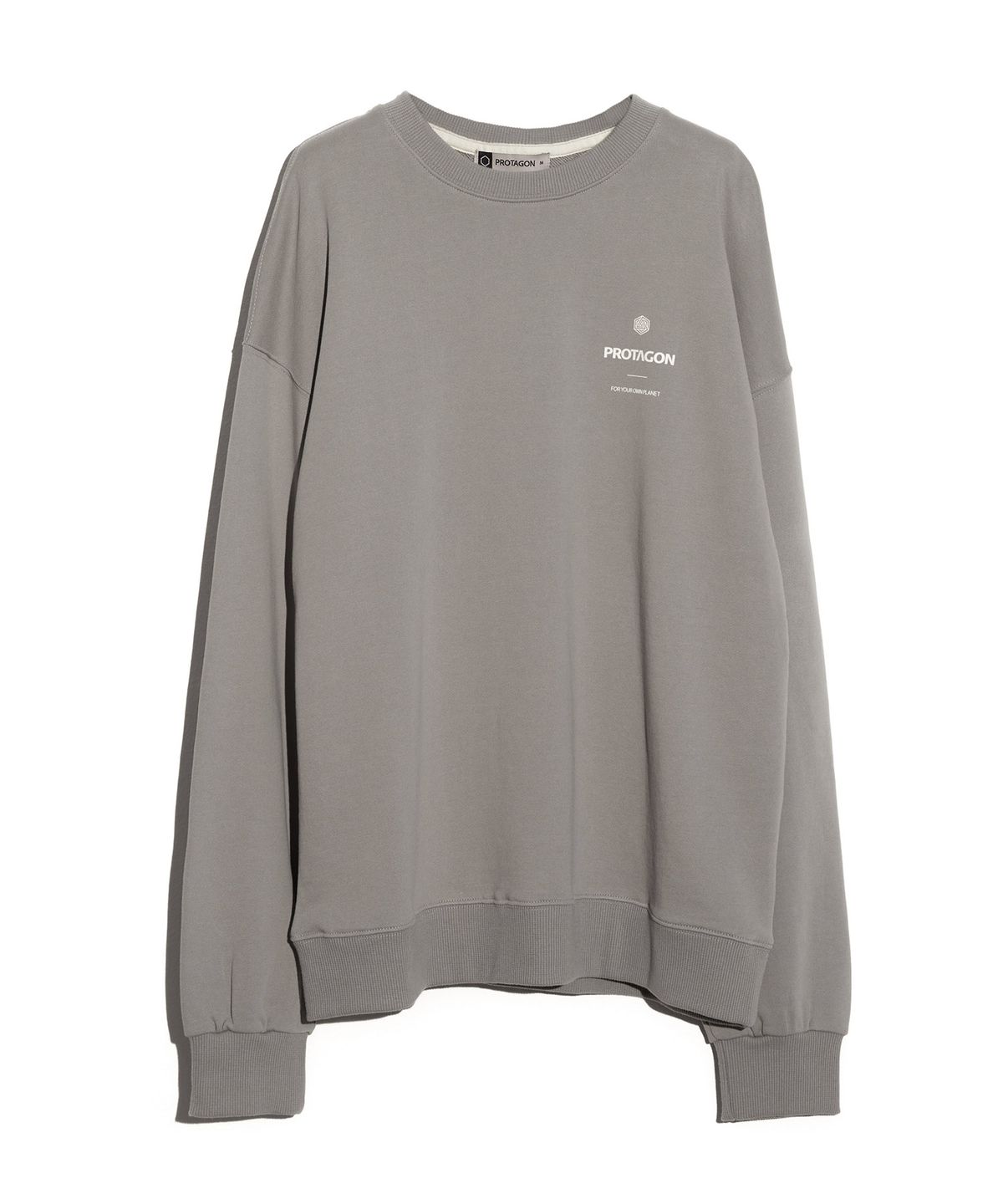 프로타곤(PROTAGON) OG Symbol Oversized Sweat Shirts (Gray)