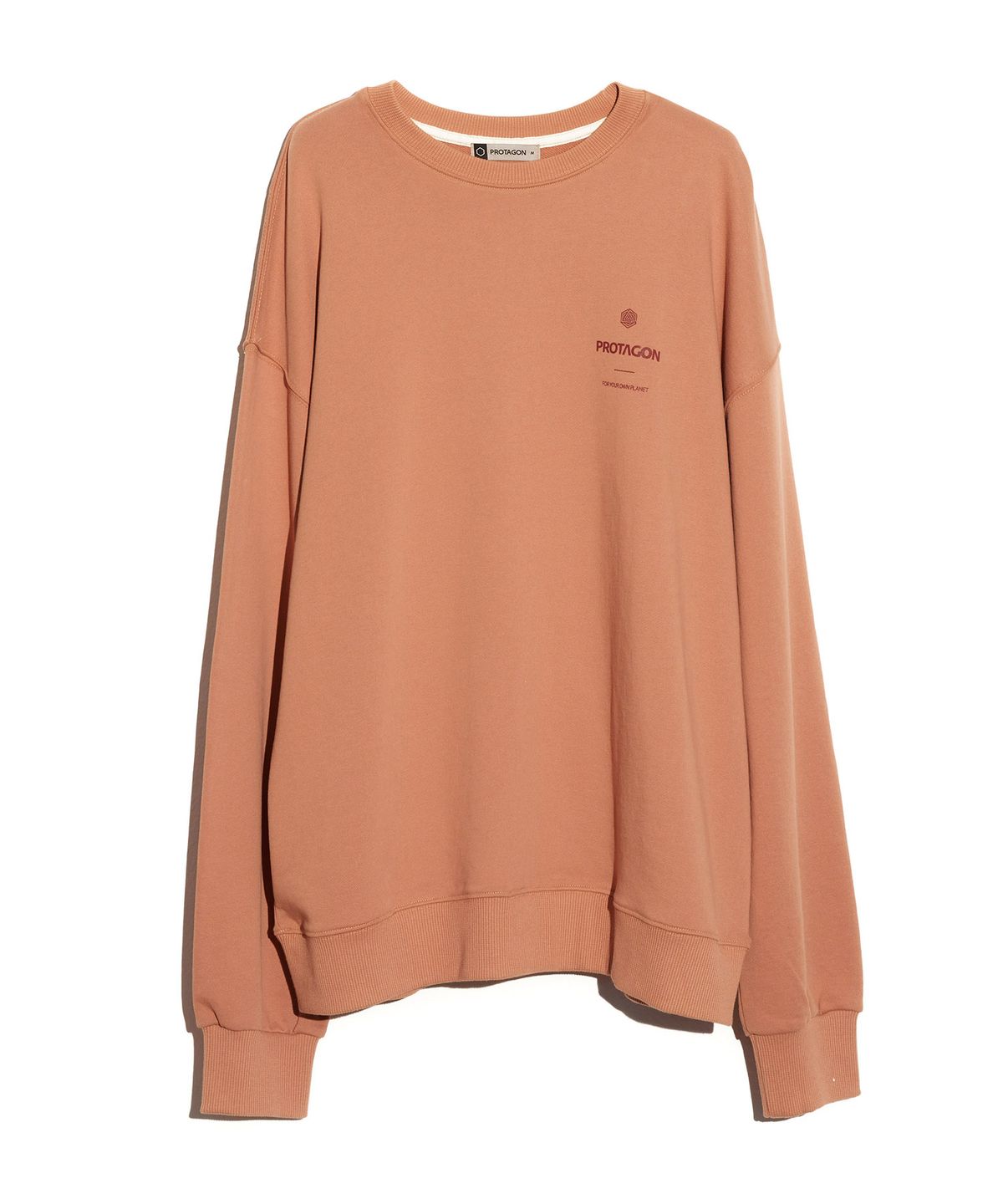 프로타곤(PROTAGON) OG Symbol Oversized Sweat Shirts (Brown)
