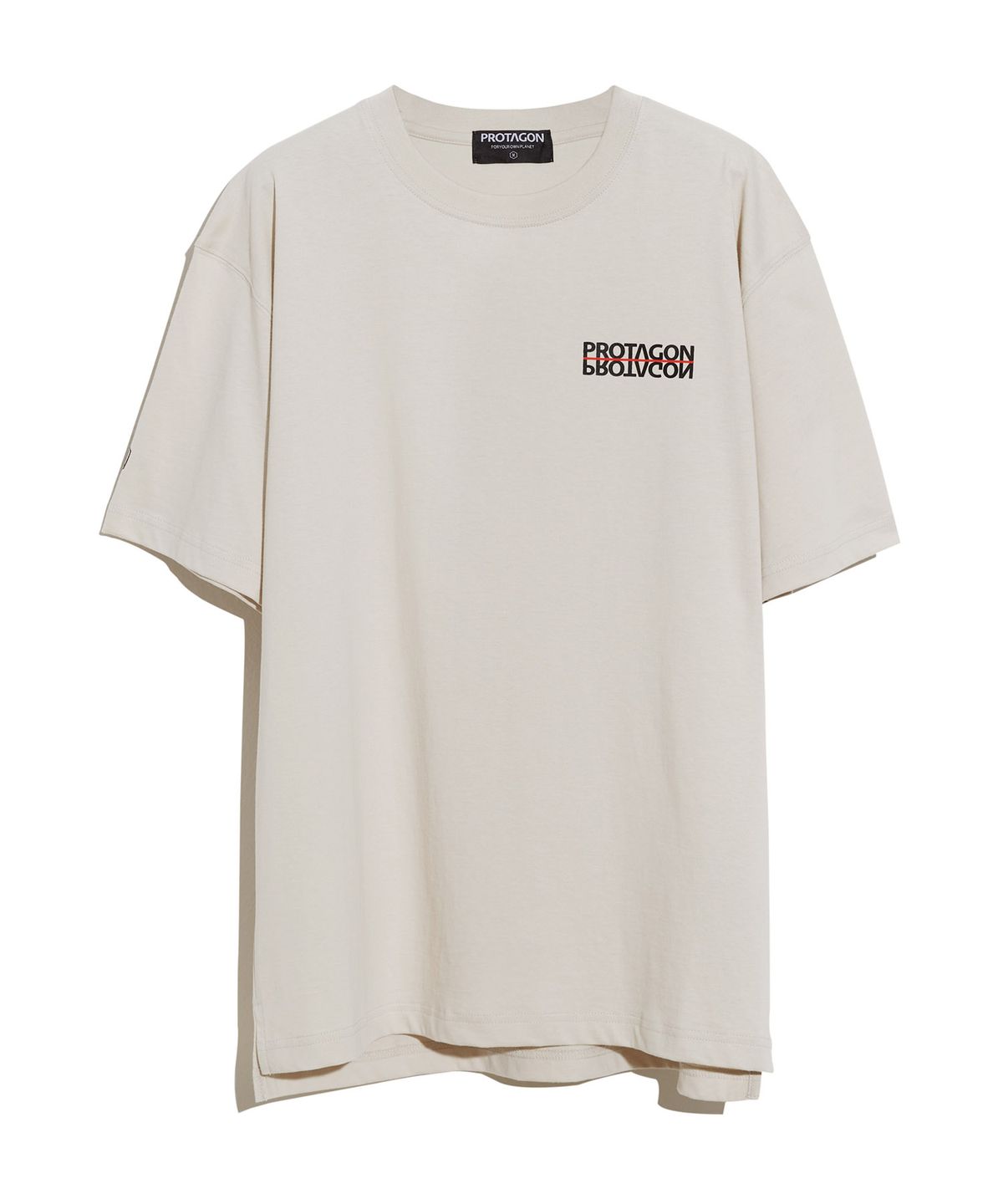 프로타곤(PROTAGON) BE REFLECTED Short-sleeved Tee (Ivory)