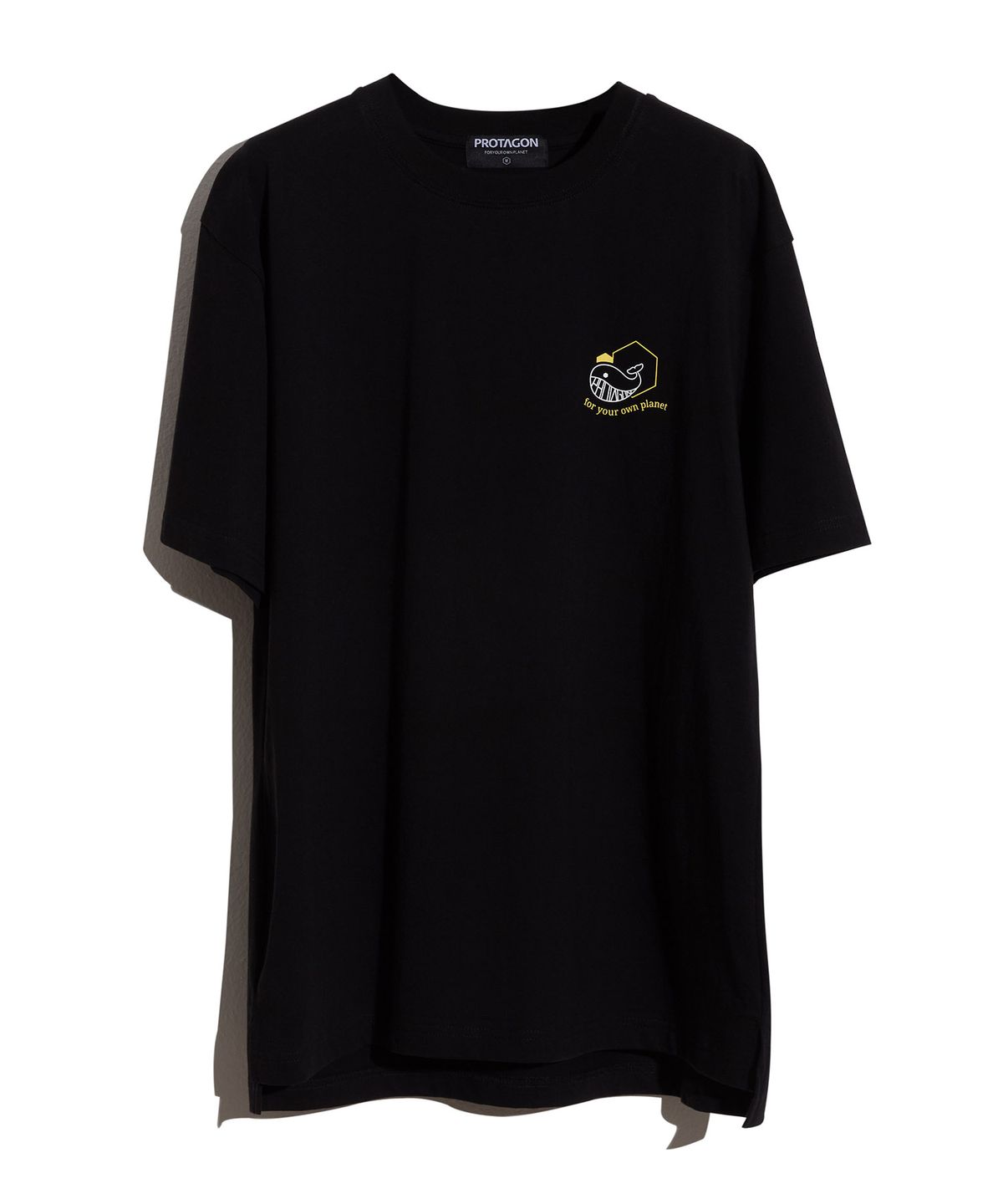 프로타곤(PROTAGON) Whale Symbol Short-sleeved Tee (Black)