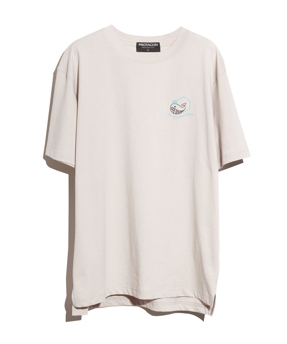 프로타곤(PROTAGON) Whale Symbol Short-sleeved Tee (Ivory)