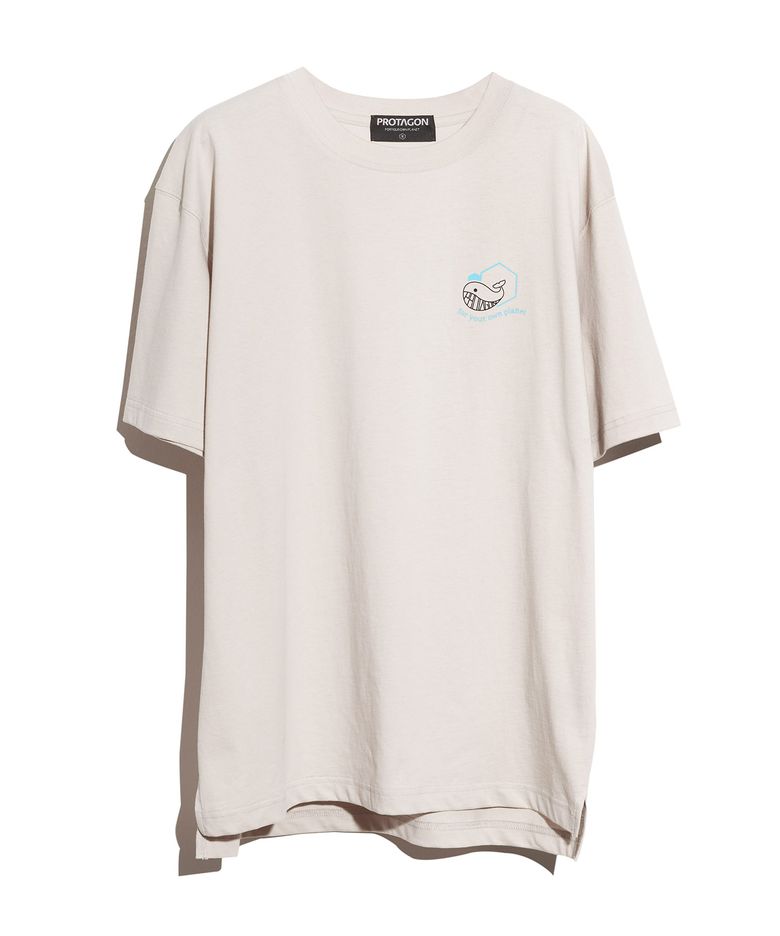 Whale Symbol Short-sleeved Tee (Ivory)