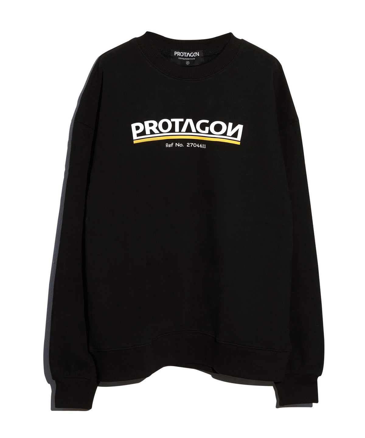 프로타곤(PROTAGON) 2704611 Oversized Sweat Shirts (Black)