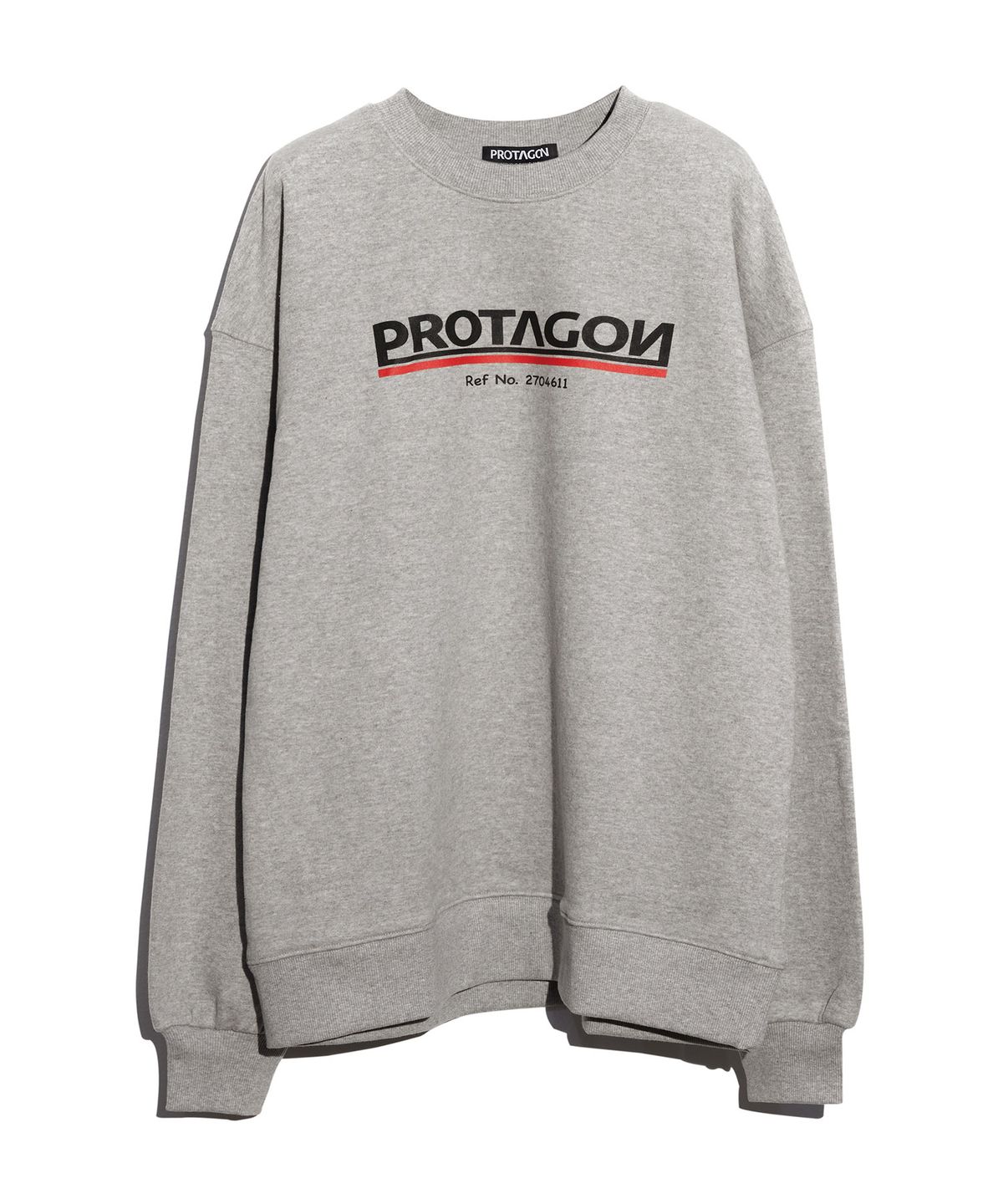 프로타곤(PROTAGON) 2704611 Oversized Sweat Shirts (Gray)