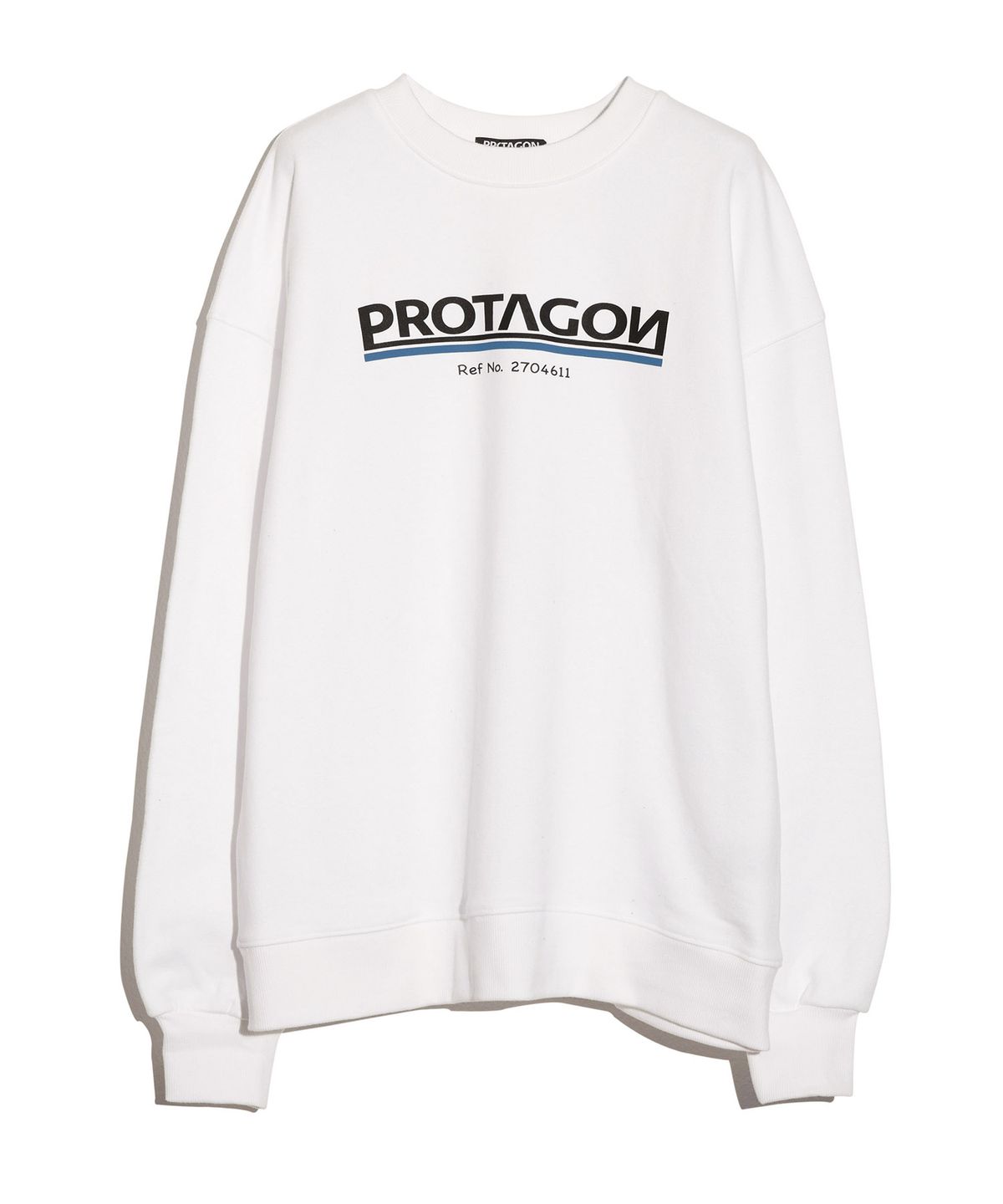 프로타곤(PROTAGON) 2704611 Oversized Sweat Shirts (White)