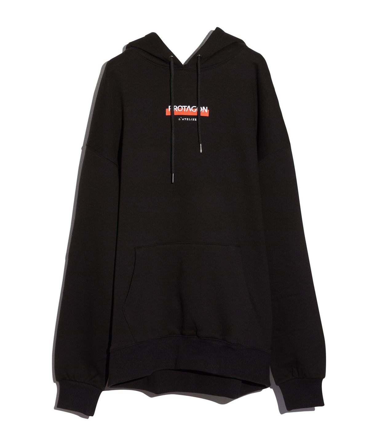 프로타곤(PROTAGON) [기모] Latelier Oversized Hoodie (Black)