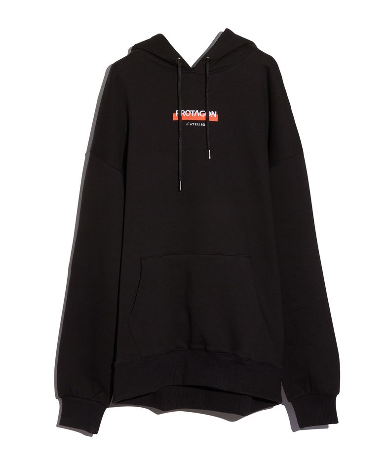 [기모] Latelier Oversized Hoodie (Black)