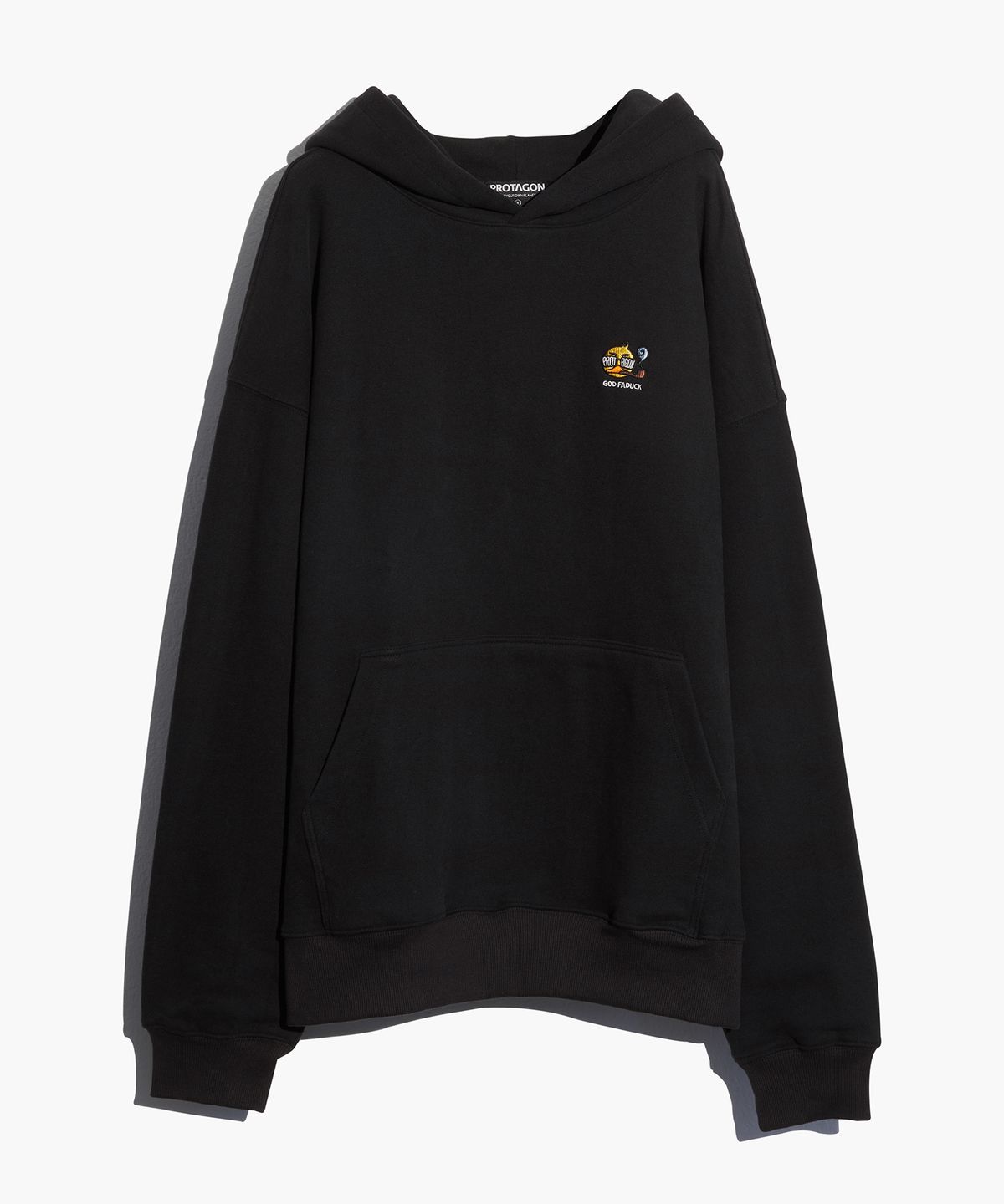 프로타곤(PROTAGON) God Faduck Oversized Hoodie (Black)