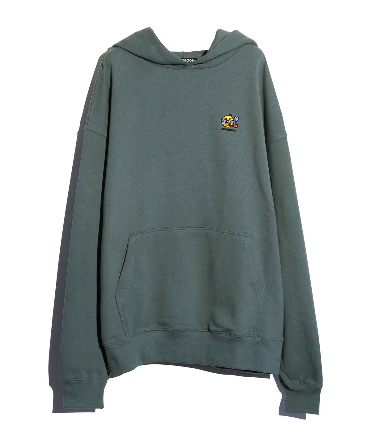 프로타곤(PROTAGON) God Faduck Oversized Hoodie (Khaki)