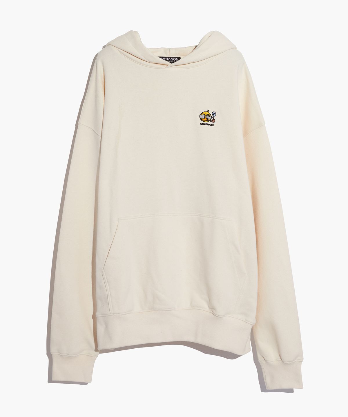 프로타곤(PROTAGON) God Faduck Oversized Hoodie (Ivory)