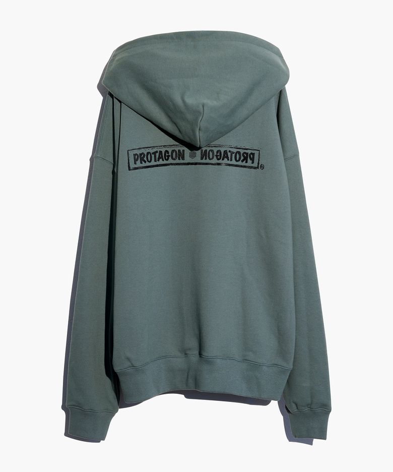 Rough Box Logo Oversized Hoodie (Khaki)