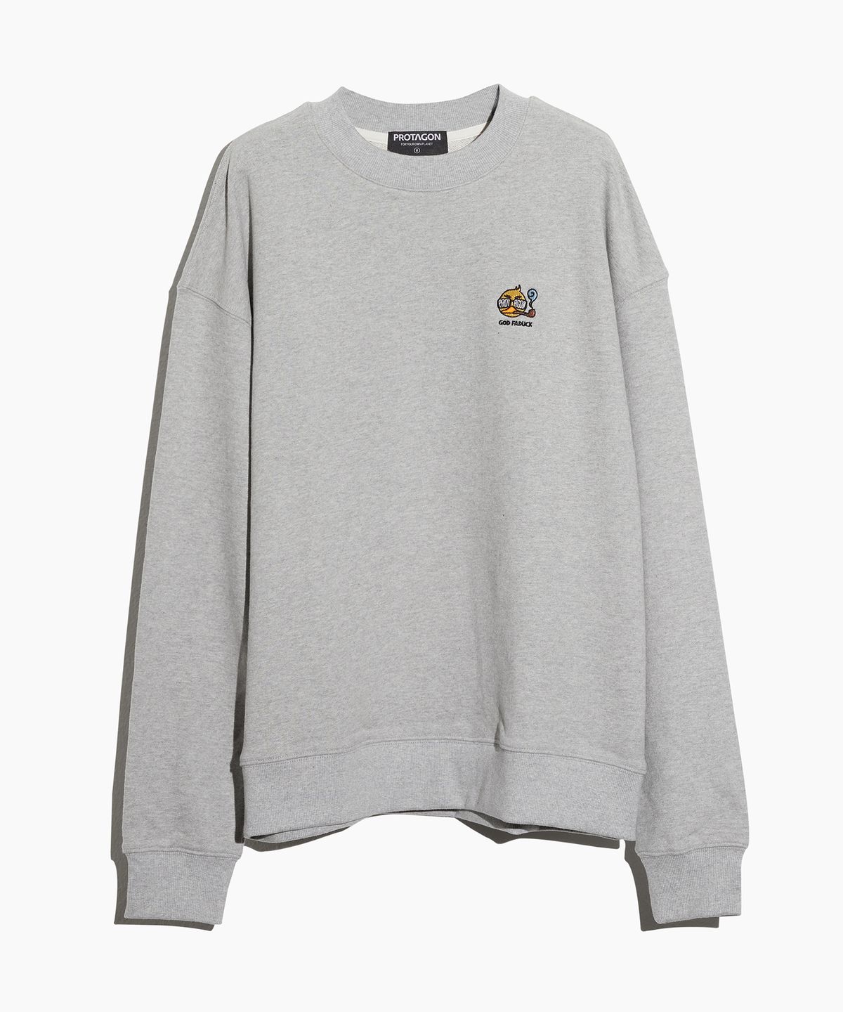 프로타곤(PROTAGON) God Faduck Oversized Sweat Shirts (Gray)