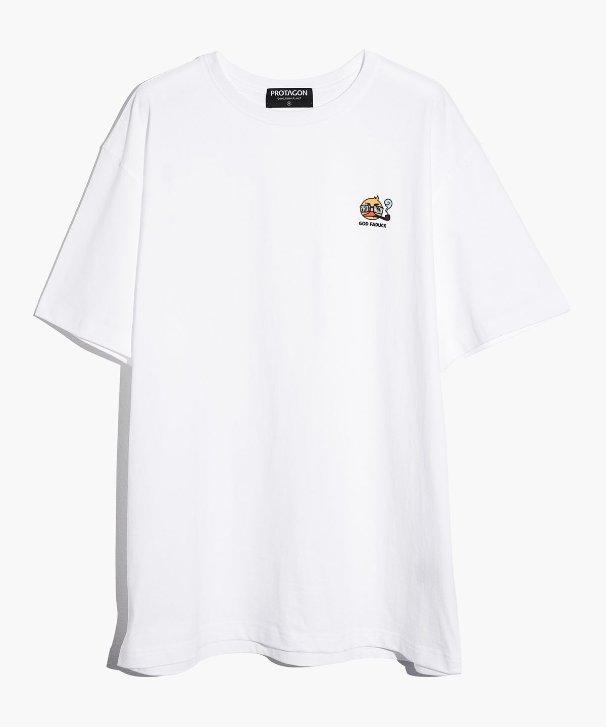 프로타곤(PROTAGON) God Faduck Short-sleeved Tee (White)