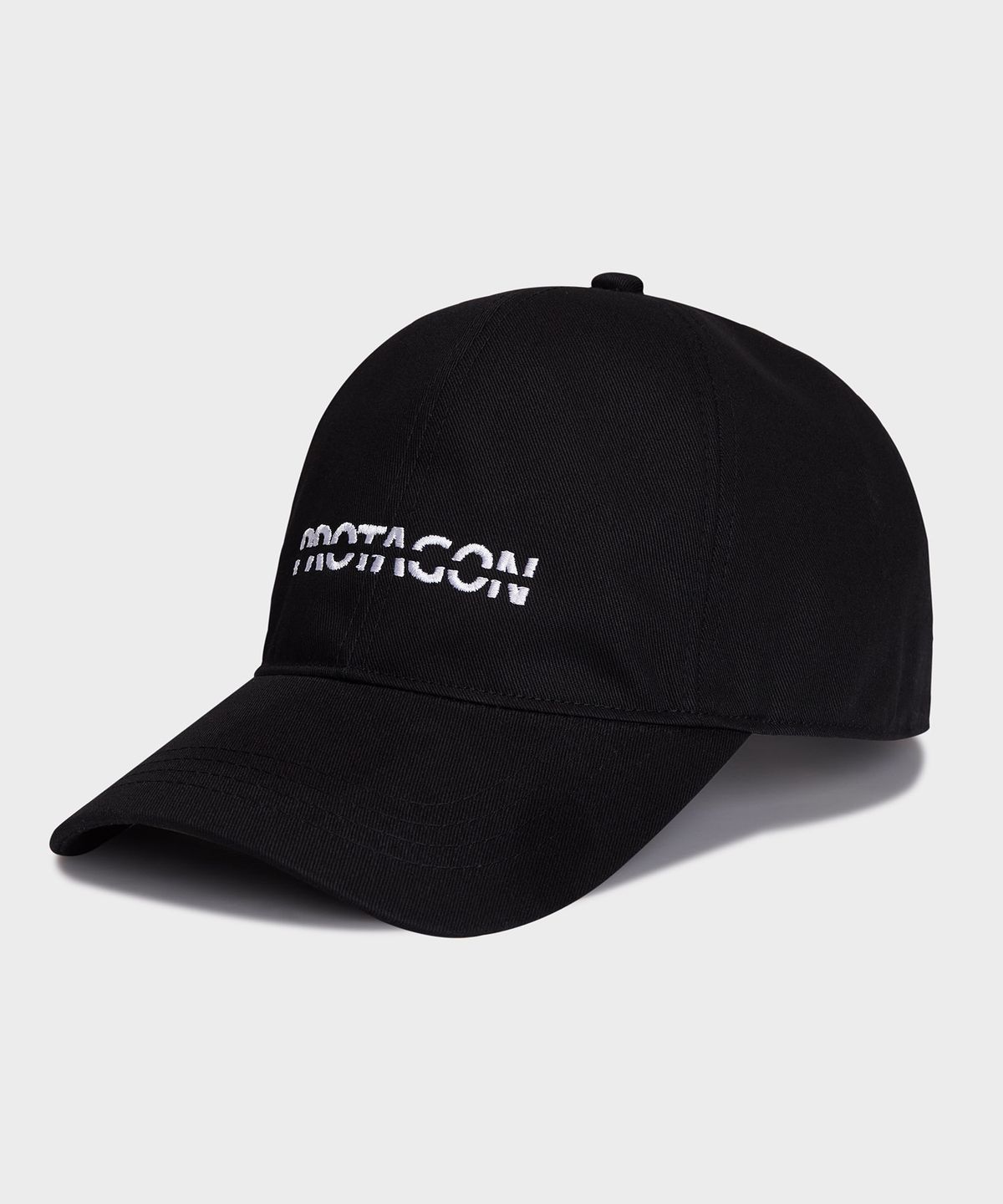 프로타곤(PROTAGON) Non-Parallel Line Logo Ball Cap (Black)