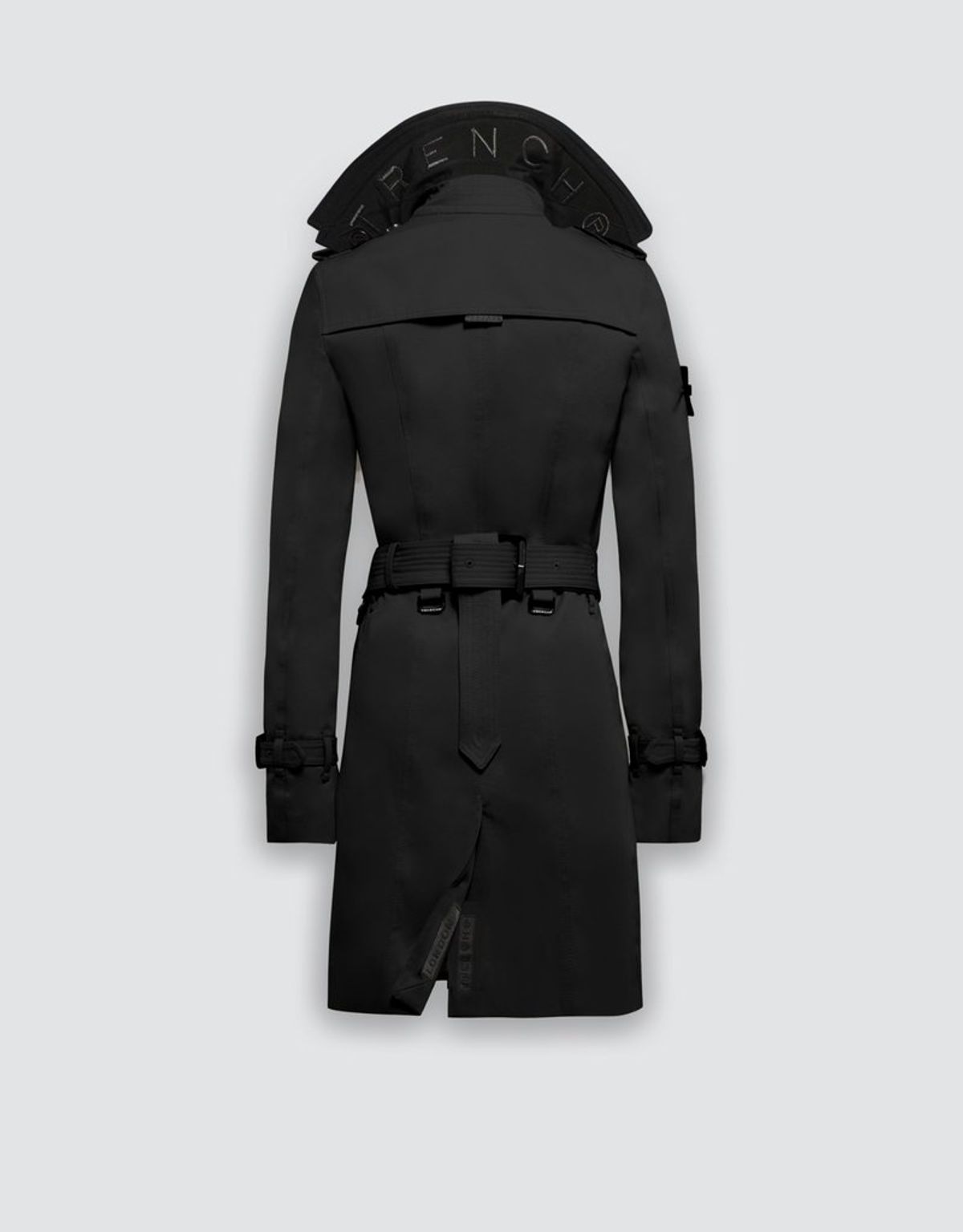 트렌치런던(TRENCH LONDON) 슬림 트렌치 코트 (BLACK/BLACK/BLACK)